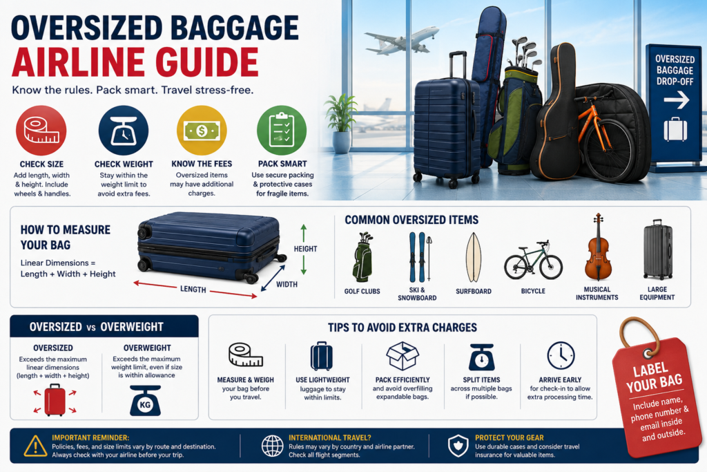 What are the important facts about Delta Airline Oversized Baggage?