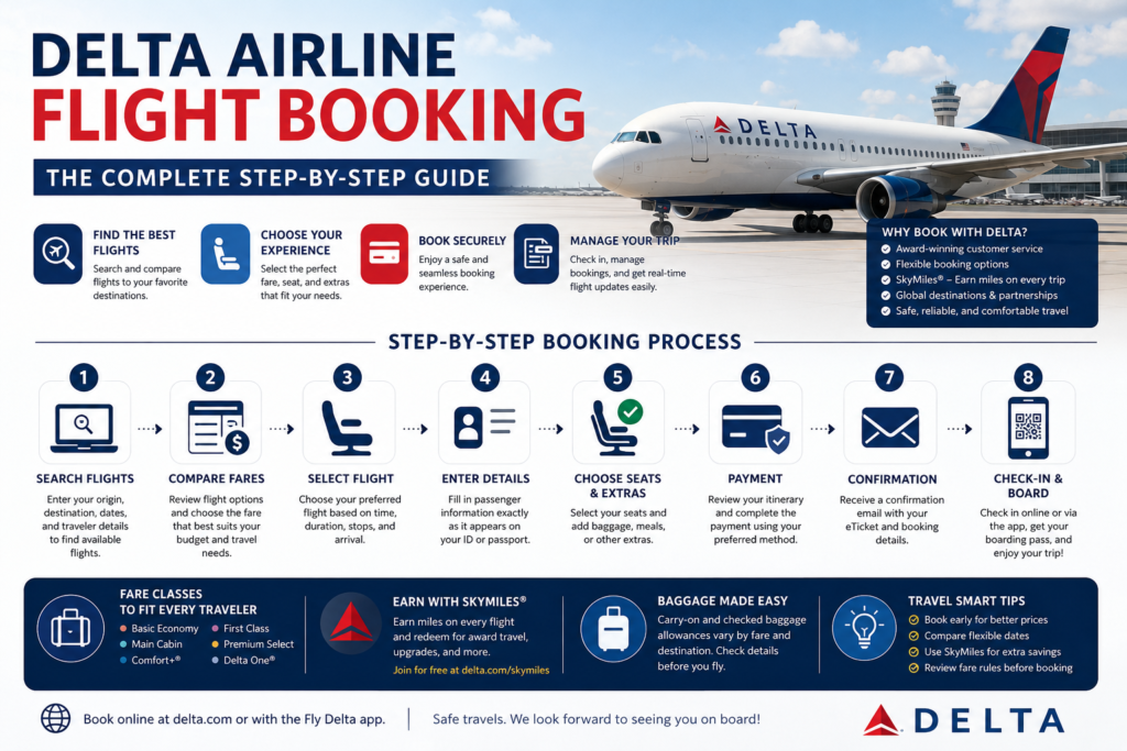 Delta Airline Flight Booking Guide: Step-by-Step Instructions
