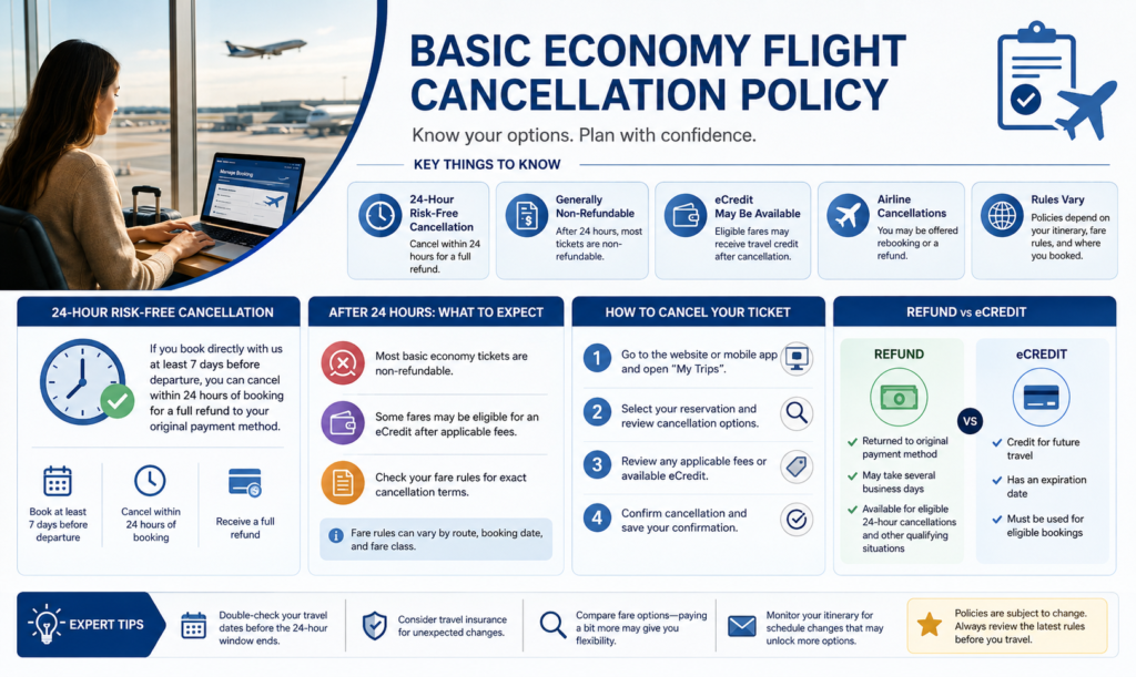 Delta Airlines Basic Economy Flight Cancellation Policy: Everything You Need to Know