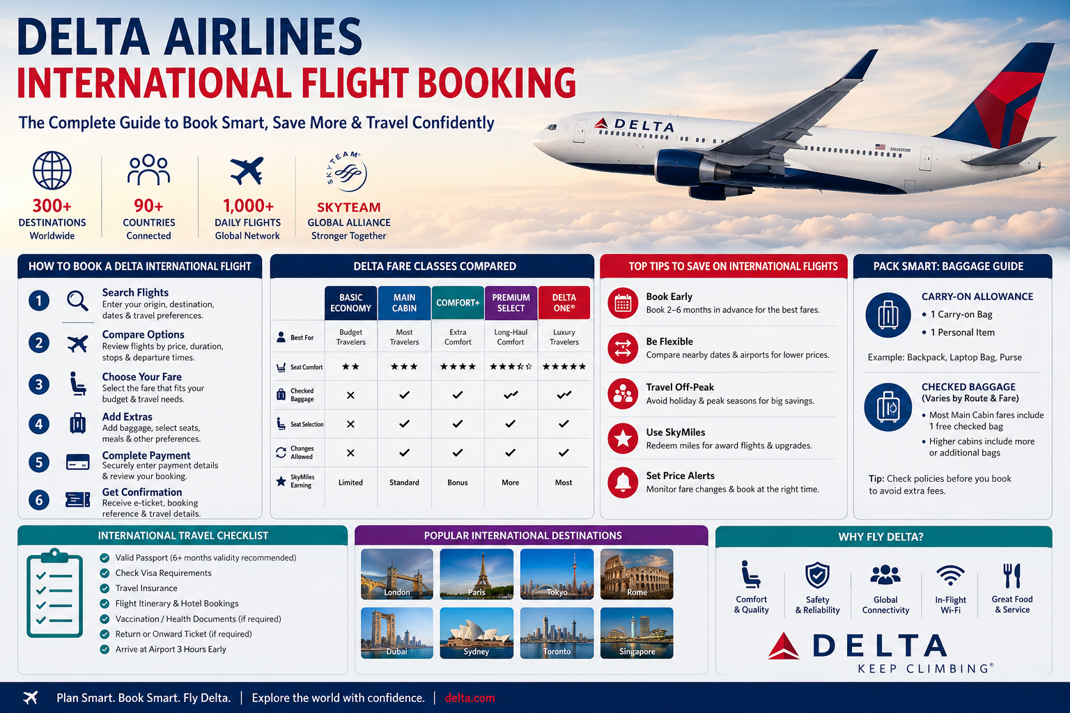 Delta Airlines International Flight Booking: The Complete Guide to Booking International Flights, Saving Money, and Traveling with Confidence